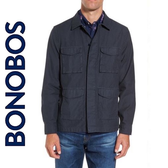 Bonobos Jackets & Coats Bonobos Slim Fit Four Pocket Military Navy